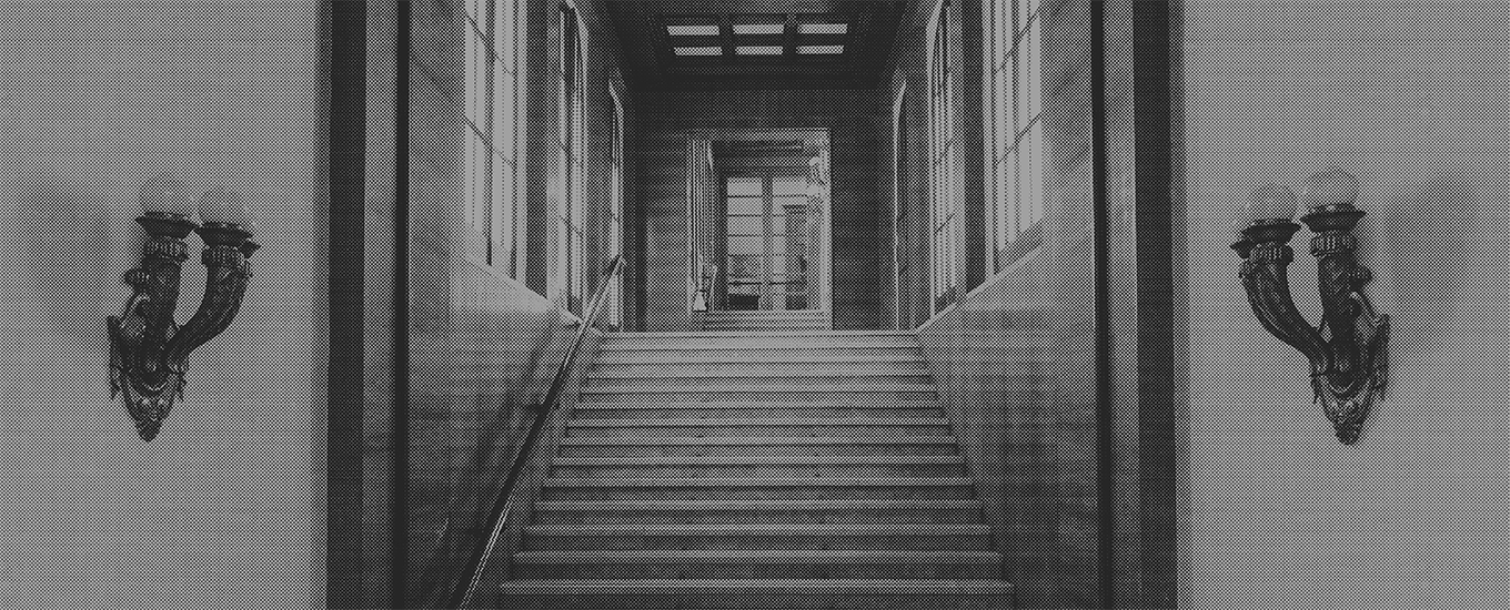 Rettorato - scalone interno B/N